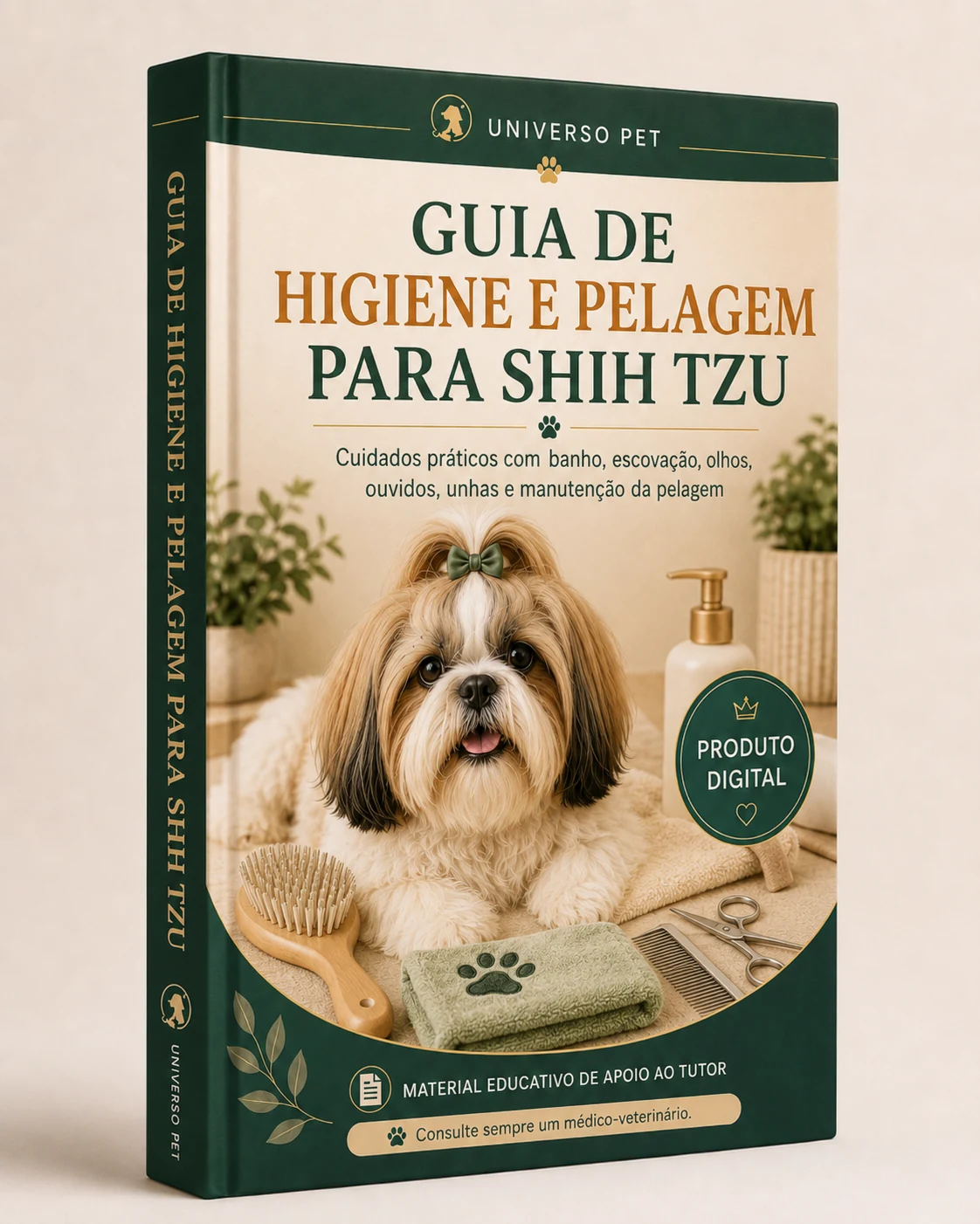 Capa do Bônus 3 — Guia de Higiene e Pelagem para Shih Tzu